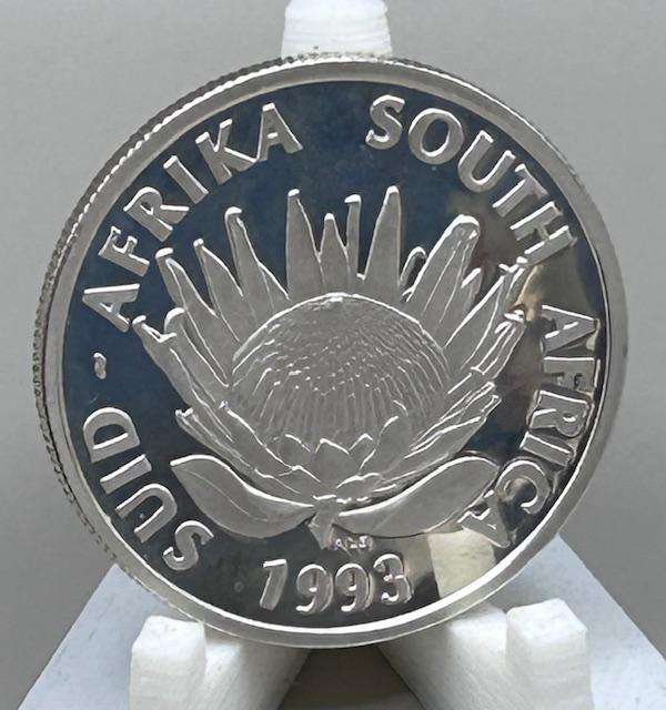 1993 SILVER PROOF - BANKING- ONE RAND COIN BEAUTIFULL COIN
