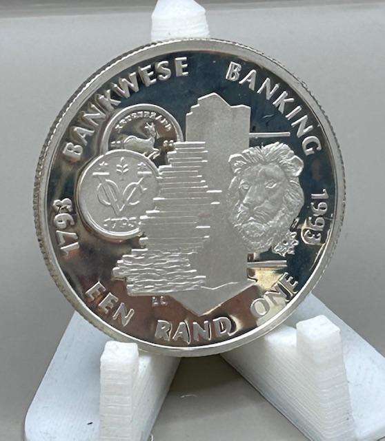 1993 SILVER PROOF - BANKING- ONE RAND COIN BEAUTIFULL COIN