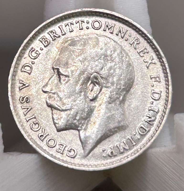1910 BRITISH SILVER THREE PENCE