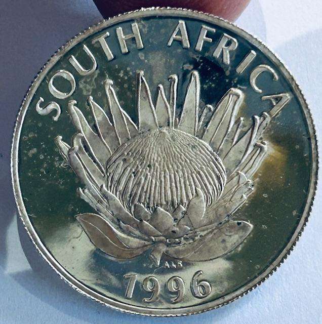 1996 CONSTITUTION PROOF ONE RAND IN CAPTULE