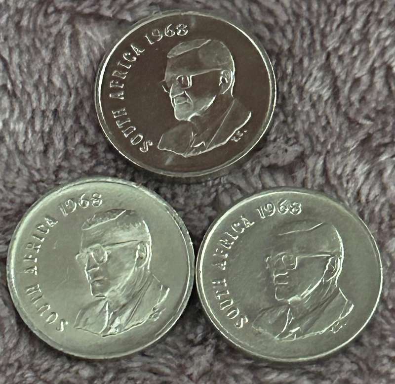 1968 PROOF Eng and UNC AFR and ENG 5 cents IN PERFECT CONDITION