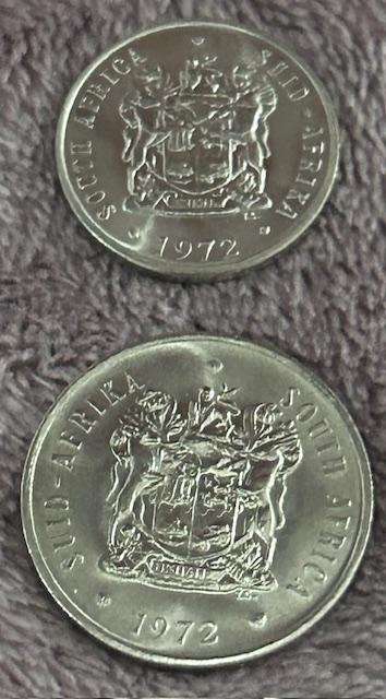 1972 UNCIRCULATED 10 and 20 cent COMBO SPOTLESS COINS