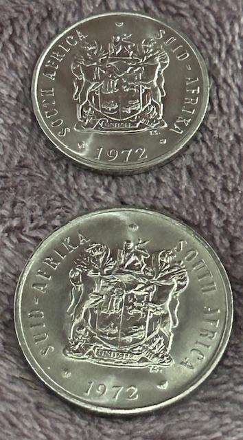 1972 UNCIRCULATED 10 and 20 cent COMBO SPOTLESS COINS