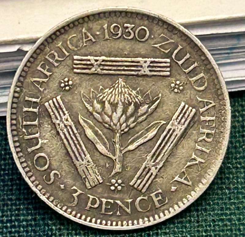 1930 UNION 3 PENCE DETAILED COIN