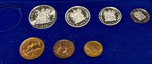 1975 SA Brilliant Partial Proof Set spotless coins no One Rand