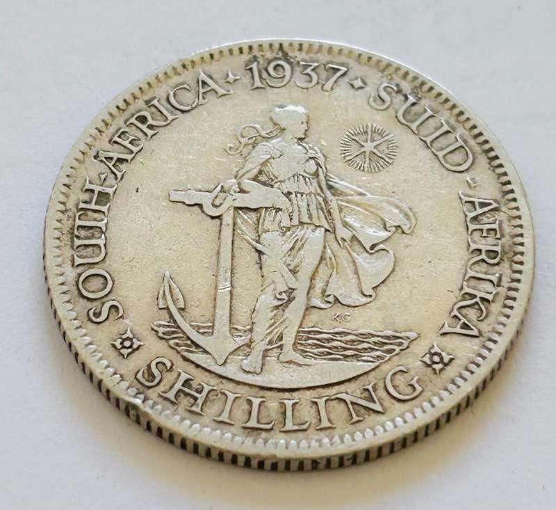 SCARES: 1937 ONE SHILLING LOW MINTAGE UNC CAT. VALUE R3000
