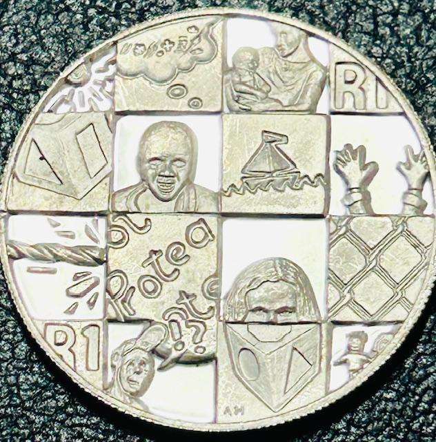 1998 SILVER RAND PROOF - PUZZLE / YEAR OF THE CHILD ORIGINAL BOX AND CERTIFICATE ULTRA CAMEO