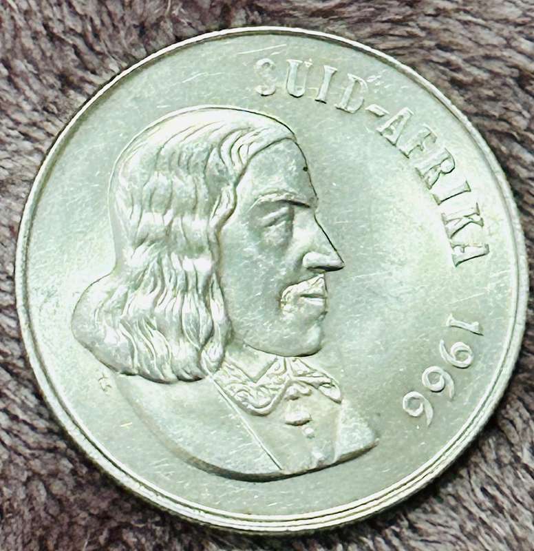 1966 R1 SILVER AFRIKAANS LEGEND LOW MINTAGE 10 000