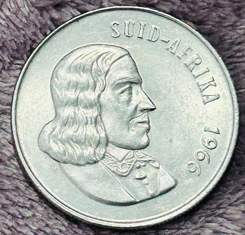 1966 R1 SILVER AFRIKAANS LEGEND LOW MINTAGE 10 000