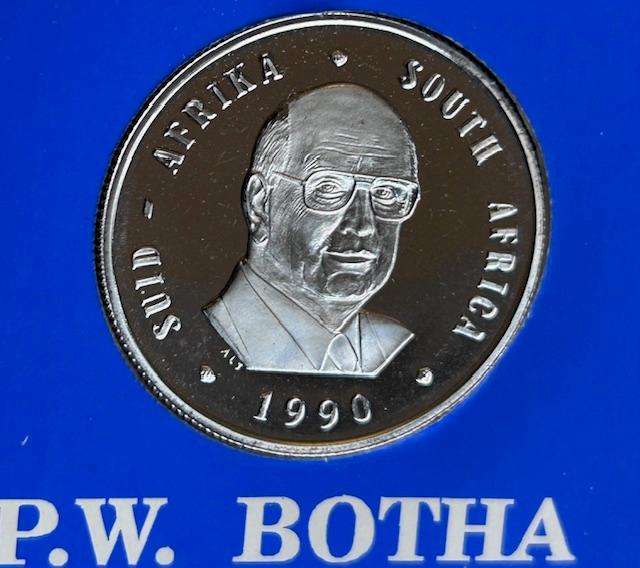 1990 Nickel Proof R1 PW Botha - Low Mintage 15000