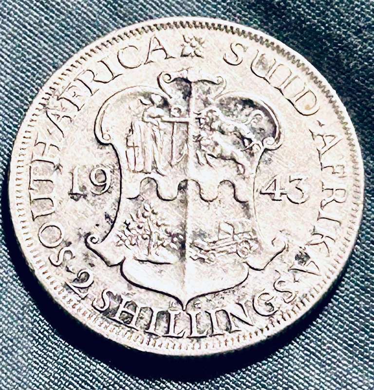 1943 2 SHILLING UNION SILVER COIN COMPLETE YOUR SET
