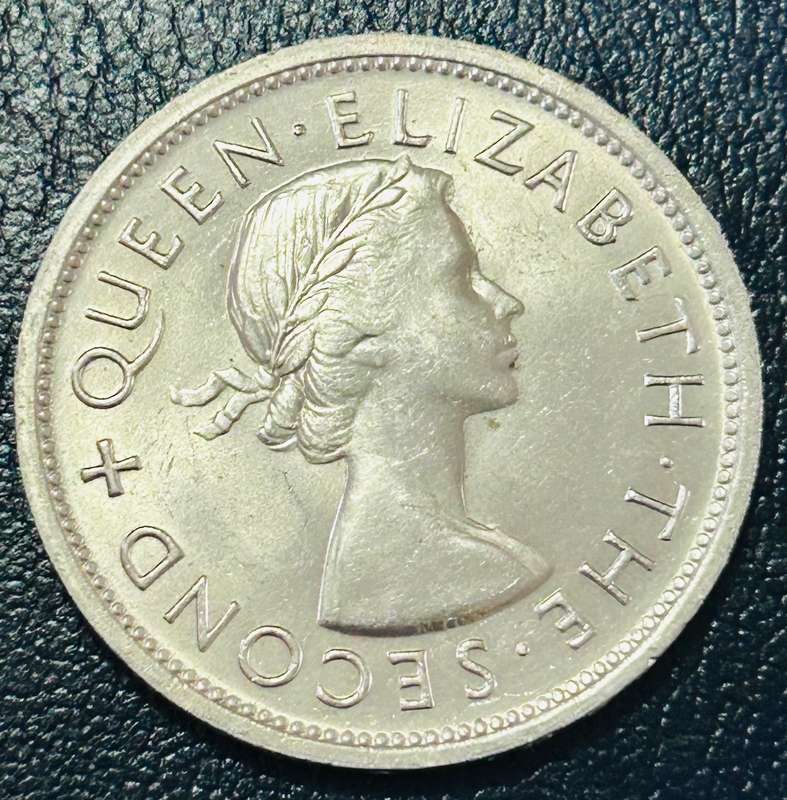  1953 SILVER SOUTHERN RHODESIA CROWN (ONLY CROWN MINTED) (IN A/U CONDITION LOWEST PRICE ON MARKET)