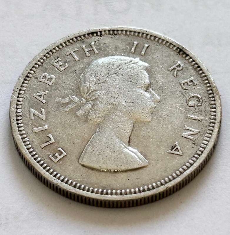 1959 2 SHILLING SILVER COIN LOWER MINTAGE