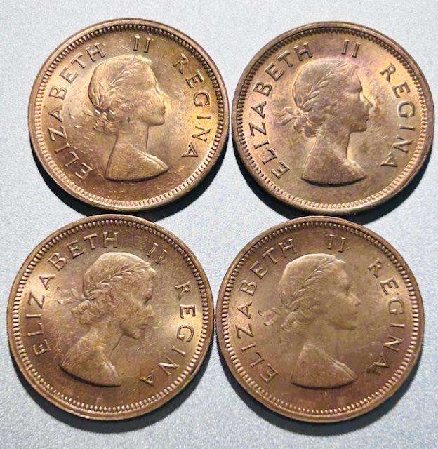 4 X 1960 1/4 Pennies Uncirculated spotless