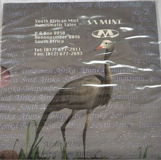 1996 South Africa Blue Crane Proof Coin Set in original mint box