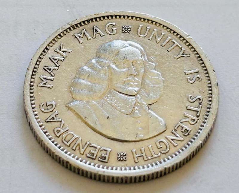 1962 TEN CENT SOUTH AFRICA SLIVER COIN FULL DETAIL