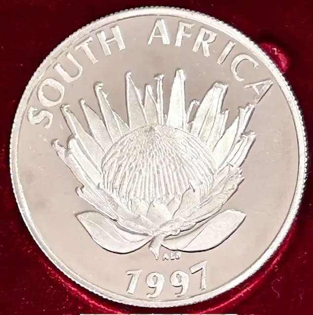 SA SILVER R1 PROOF 1997 WOMEN OF SOUTH AFRICA LOW MINTAGE 2 329 ULTRA CAMEO SPOTLESS COIN