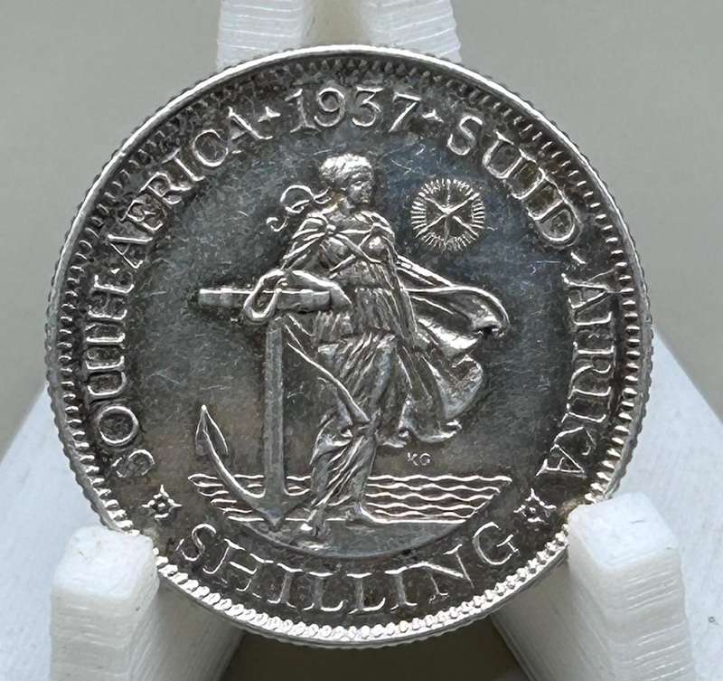 1937 UNION 1 SHILLING (PROOF-P/L) SEE IMAGE SILVER COIN