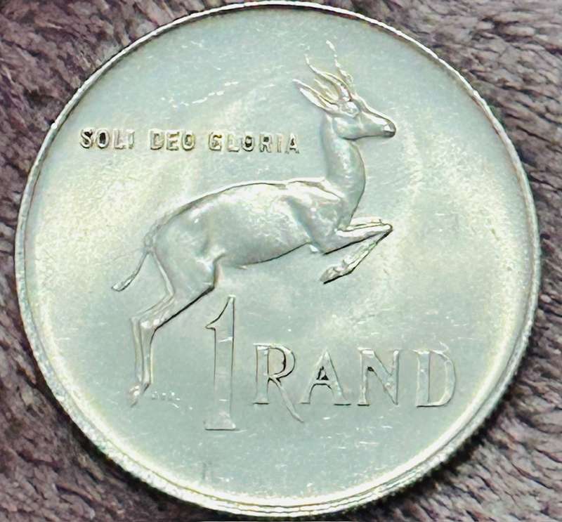 1966 R1 SILVER AFRIKAANS LEGEND LOW MINTAGE 10 000