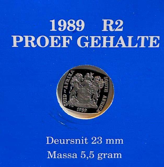 1989 - R2 PROOF COIN RSA - LIMITED EDITION - RARE - ENCAPSULATED ULTRA CAMEO