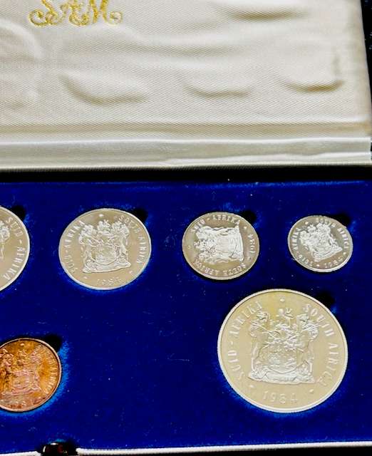 1984 South African Proof Double One Rand Set
