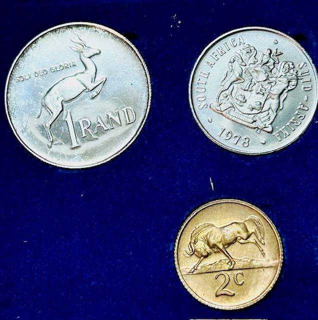 1978 SA Proof Set Original SA Mint box LOW!! Mintage only 5000 minted STUNNING SET