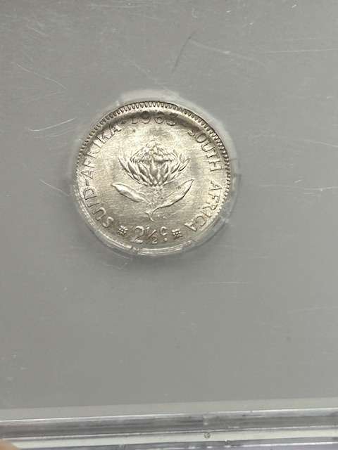 1963 Two and a half sent SANGS graded MS 63