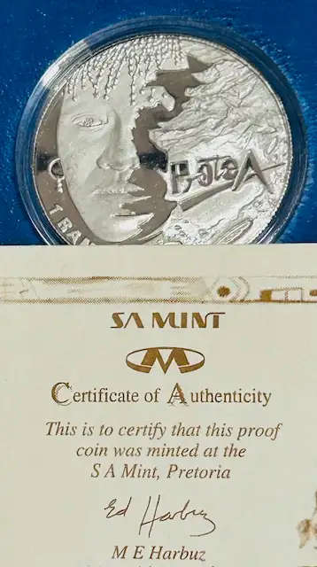 SA SILVER R1 PROOF 1997 WOMEN OF SOUTH AFRICA LOW MINTAGE 2 329 ULTRA CAMEO SPOTLESS COIN