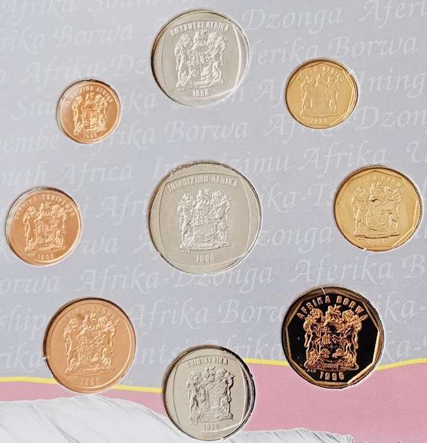 1996 South Africa Blue Crane Proof Coin Set in original mint box