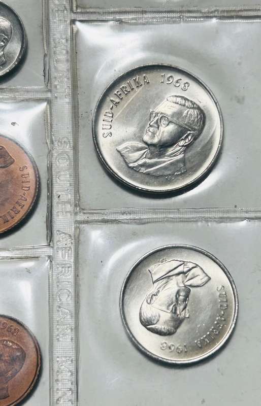 1968 English + Afrikaans South Africa (UNC) Mint Packs Set ( No Silver R1) **Mintage ONLY 20,000