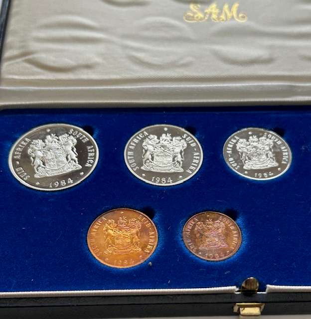 1984 South African Proof Double One Rand Set
