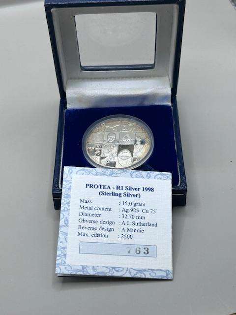 1998 SILVER RAND PROOF - PUZZLE / YEAR OF THE CHILD ORIGINAL BOX AND CERTIFICATE ULTRA CAMEO