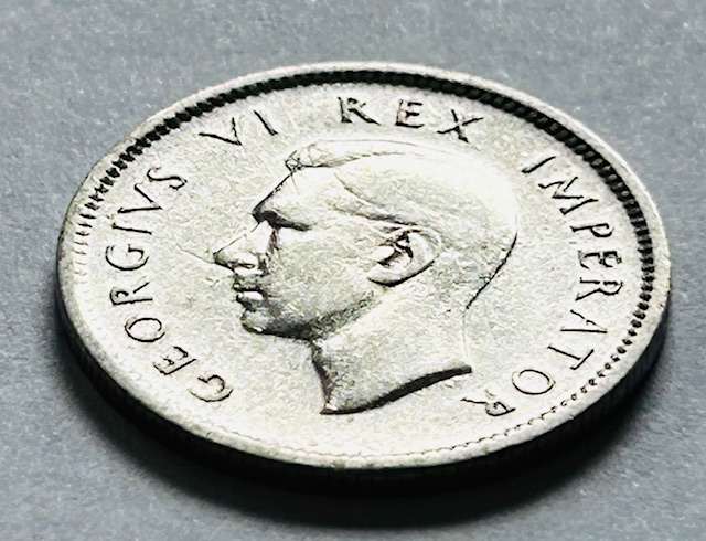 1943 South Africa Sixpence UNC