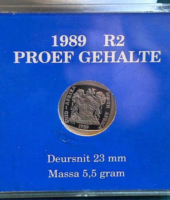 1989 - R2 PROOF COIN RSA - LIMITED EDITION - RARE - ENCAPSULATED ULTRA CAMEO