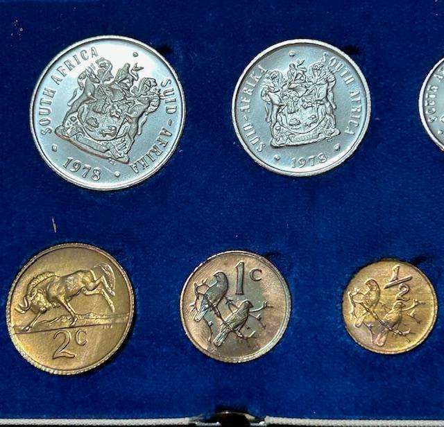 1978 SA Proof Set Original SA Mint box LOW!! Mintage only 5000 minted STUNNING SET