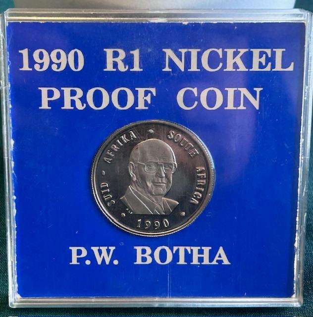 1990 Nickel Proof R1 PW Botha - Low Mintage 15000