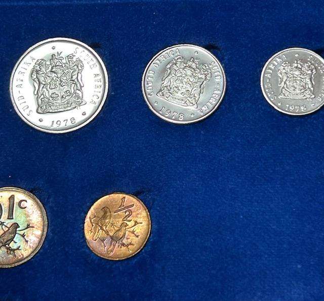 1978 SA Proof Set Original SA Mint box LOW!! Mintage only 5000 minted STUNNING SET