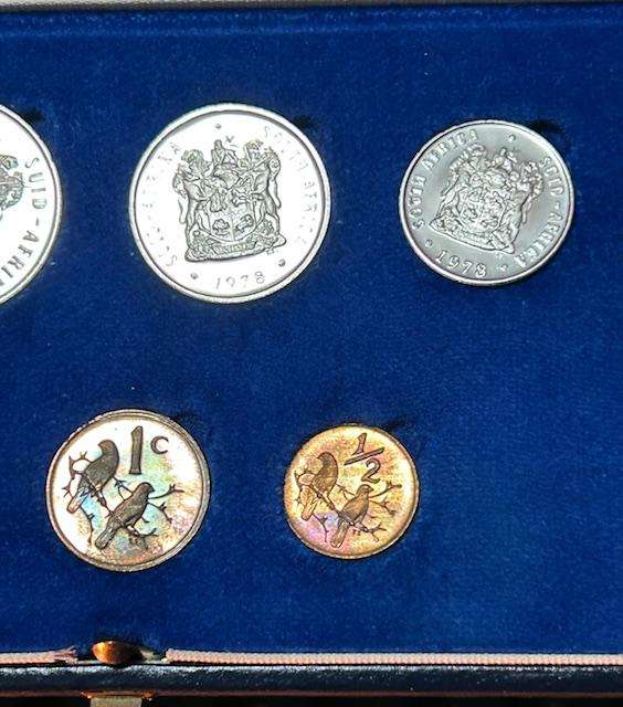 1978 SA Proof Set Original SA Mint box LOW!! Mintage only 5000 minted STUNNING SET