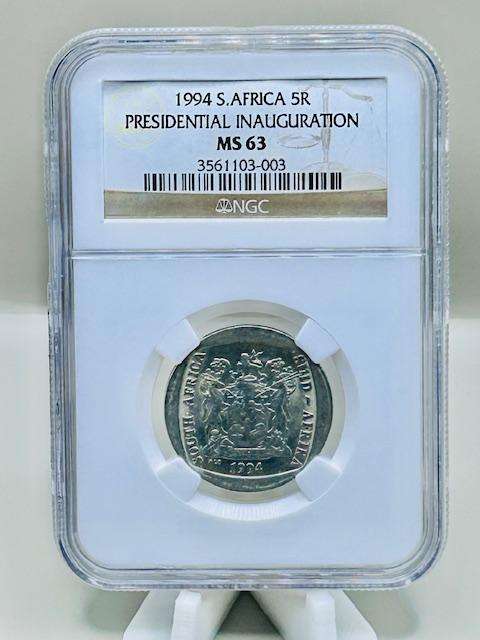 1994 Presidential Inauguration R5 Coin NGC Graded MS63