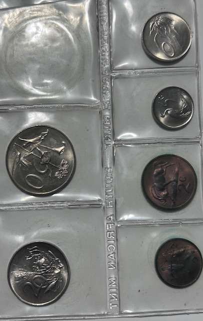 1969 English + Afrikaans South Africa (UNC) Mint Packs Set ( No Silver R1) **Mintage ONLY 20,000