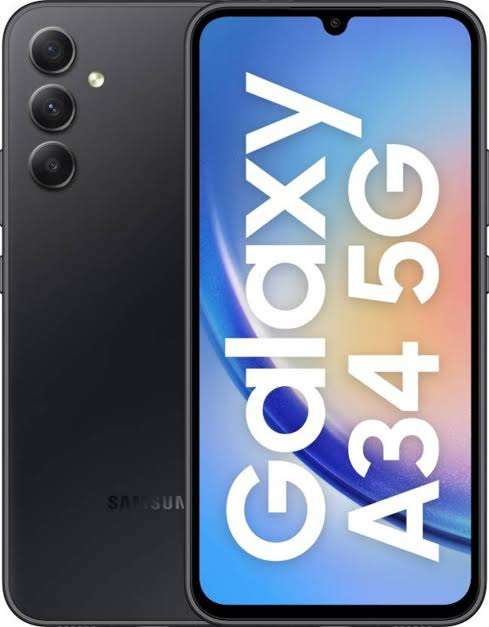 SMARTPHONE SAMSUNG A34 5G, 128G/6G,25W FAST CHARGING, IN-DISPLAY FINGERPRINT, TRIPLE 48MP CAMER