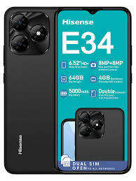 SMARTPHONE HISENSE E34|| 64/4G, DUAL SIM, DUAL CLEAR CAMERA, BIG SCREEN,HUGE BATTERY