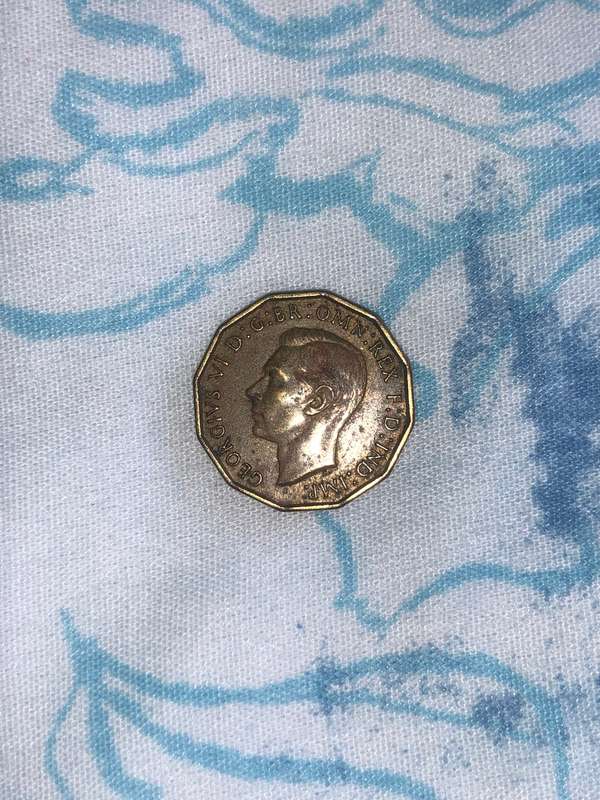 1937 British Threepence Coin - King George VI - First Year Issue