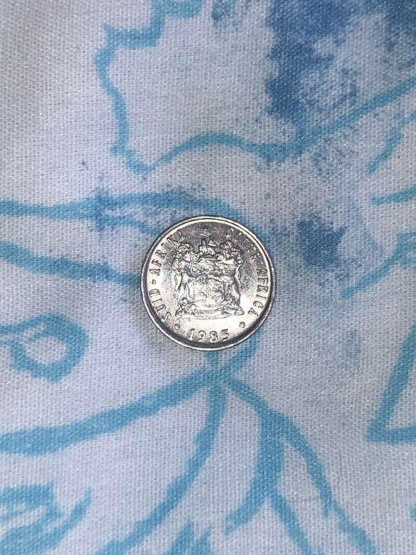 1985 South African 5 Cent Silver Proof Coin - Rare Mintage