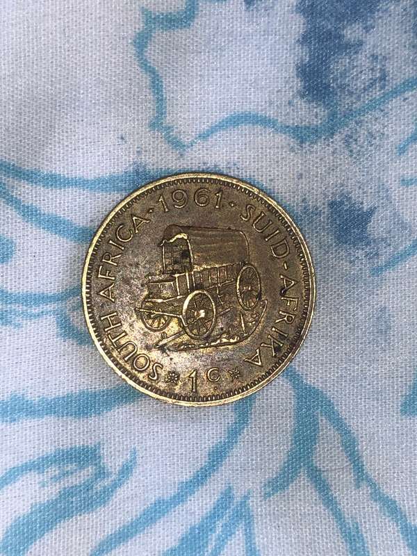 Rare 1961 South African 1 Cent Coin