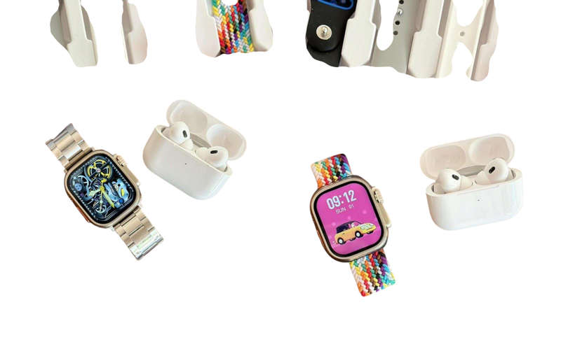 i20 Ultra Max Suit 10 in 1 Bluetooth Calling Smartwatch+Earpods-Amoled,Multiple Sports Modes etc