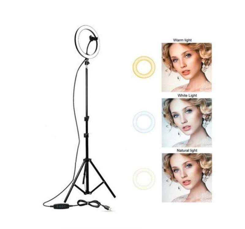 Hurriaj 10 Inch Photography LED Ring Light With Stand