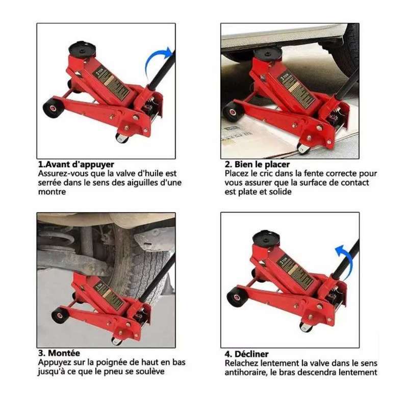Hurriaj 3 Ton Heavy Duty Hydraulic Jack Trolley
