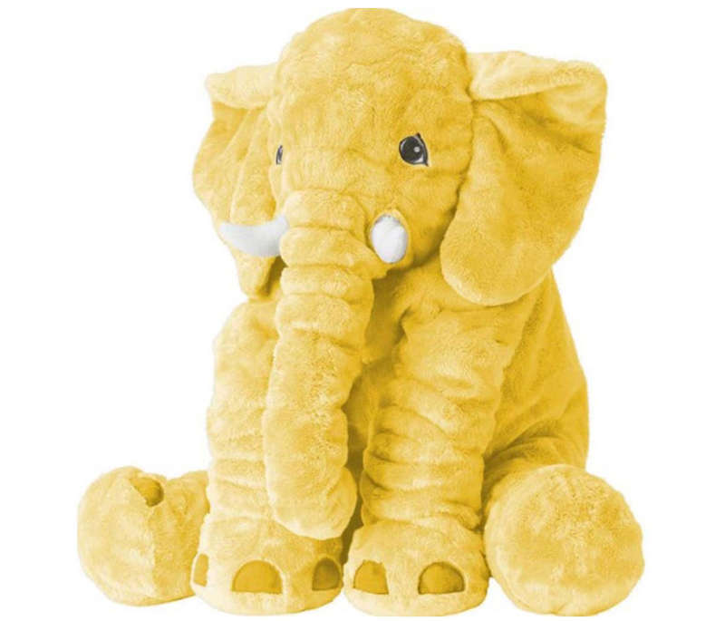 Hurriaj Plush Elephant Toy, Pillow - Yellow