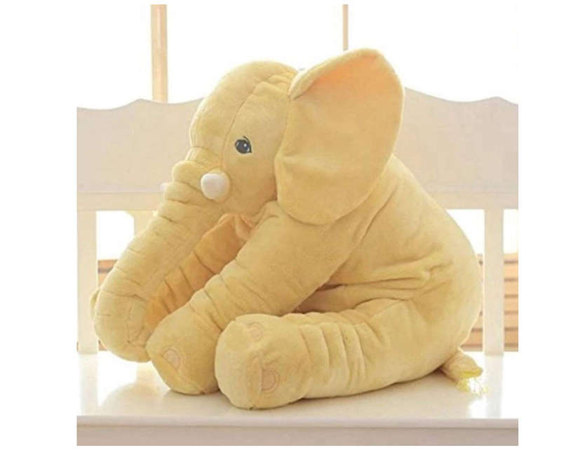 Hurriaj Plush Elephant Toy, Pillow - Yellow